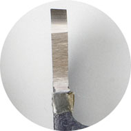 切削バイト刃先：ハイス突切り：小型旋盤