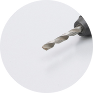 切削バイト刃先：旋盤でドリルを刃物台に取りつける：小型旋盤