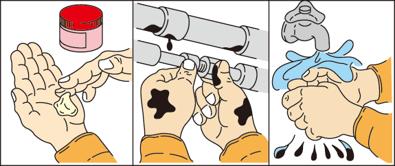 みえない手袋ろくぶてくん・使用例